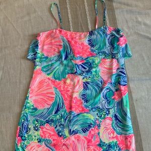LILLY PULITZER Strappy Flouncy Mini Dress, L